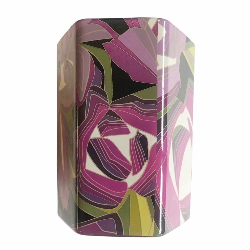 Missoni for Target Purple Floral Glass Candle Holder